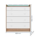 Quarto Infantil Roupeiro Berço Trocador Branco/carvalho