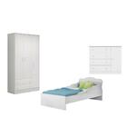 Quarto Infantil Roupeiro Cômoda Sapateira Branco