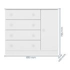 Quarto Infantil Roupeiro Cômoda Sapateira Branco