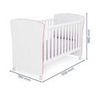 Quarto Infantil Roupeiro, Cômoda Trocador Berço Branco/rosa