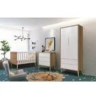 Quarto Infantil Theo 2 Portas Com Pés Madeira Natural - Relle