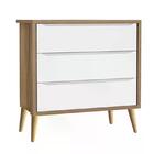 Quarto Infantil Theo 2 Portas Com Pés Madeira Natural - Relle