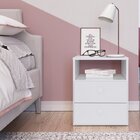 Quarto Juvenil Com Cama E Mesa De Cabeceira 80 Tókio Branco