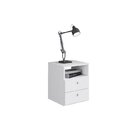 Quarto Juvenil Com Cama E Mesa De Cabeceira 80 Tókio Branco