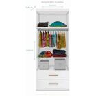 Quarto Juvenil Completo Chiara Branco - Roupeiro, Armário Aér