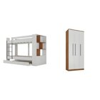 Quarto Juvenil Completo Com Beliche E Guarda Roupa Nápoles Es