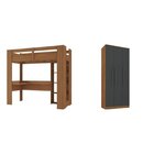Quarto Juvenil Completo Com Beliche E Sapateira Seul Espresso