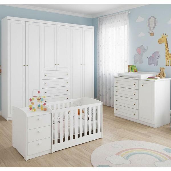 Quarto Mississipi 6 Portas Com Berço Multifuncional Atlanta A