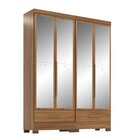 Quarto Modulado 2 Peças 4 Portas 2 Gavetas Com Espelhos Smart