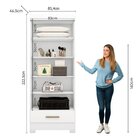 Quarto Modulado 2 Peças 4 Portas 2 Gavetas Com Espelhos Smart