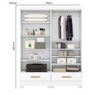 Quarto Modulado 2 Peças 4 Portas 2 Gavetas Com Espelhos Smart