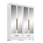 Quarto Modulado 2 Peças 4 Portas 2 Gavetas Com Espelhos Smart