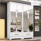 Quarto Modulado 2 Peças 4 Portas 2 Gavetas Com Espelhos Smart