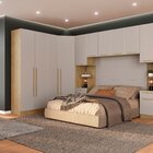 Quarto Modulado 3 Guarda Roupas 2 Mesas De Cabeceira 1 Módulo