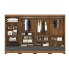 Quarto Modulado 4 Peças 8 Portas 4 Gavetas Com Espelhos Smart