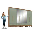 Quarto Modulado 4 Peças 8 Portas 4 Gavetas Com Espelhos Smart