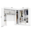 Quarto Modulado Casal 100% Mdf 4 Peças 5 Portas 4 Gavetas Com