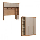 Quarto Modulado Casal 10 Portas 3 Gavetas Infinity Móveis Cas