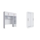 Quarto Modulado Casal 2 Peças Guarda Roupa 2 Portas 2 Gavetas