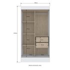 Quarto Modulado Casal 2 Peças Guarda Roupa 2 Portas 2 Gavetas