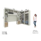 Quarto Modulado Casal 5 Peças 10 Portas 6 Gavetas Com Espelho