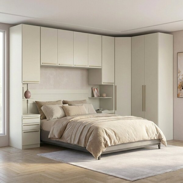 Quarto Modulado Casal 5 Peças 9 Portas 6 Gavetas Seletto Arei