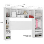 Quarto Modulado Casal 7 Portas 3 Gavetas Com Ponte De 1,80m S