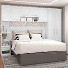Quarto Modulado Casal 7 Portas 3 Gavetas Com Ponte De 1,80m S