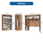 Quarto Modulado Casal 9 Portas 3 Gavetas Infinity Móveis Cast