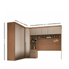 Quarto Modulado Casal 9 Portas 3 Gavetas Infinity Móveis Cast