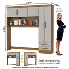 Quarto Modulado Casal Com Cama 7 Portas Belém Carioca Móveis