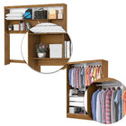 Quarto Modulado Casal Com Espelho 6 Portas Belém Carioca Móve