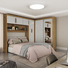 Quarto Modulado Casal Com Espelho 7 Portas Belém Carioca Móve