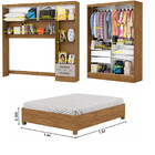 Quarto Modulado Casal Com Espelho E Cama 7 Portas Belém Cario