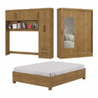 Quarto Modulado Casal Com Espelho E Cama 7 Portas Belém Cario