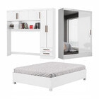 Quarto Modulado Casal Com Espelho E Cama 7 Portas Belém Plus