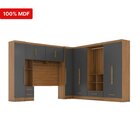 Quarto Modulado Casal Completo 100% Mdf 6 Peças 6 Portas 5 Ga