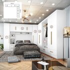 Quarto Modulado Casal Completo 100% Mdf 6 Peças 6 Portas 5 Ga