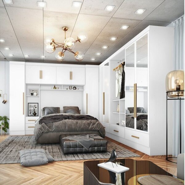 Quarto Modulado Casal Completo 100% Mdf 6 Peças 6 Portas 5 Ga