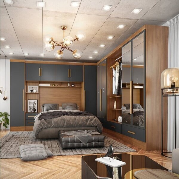 Quarto Modulado Casal Completo 100% Mdf 6 Peças 6 Portas 5 Ga