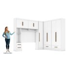 Quarto Modulado Casal Completo 4 Peças 5 Portas 4 Gavetas Com