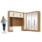 Quarto Modulado Casal Completo 4 Peças 5 Portas 4 Gavetas Com