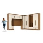 Quarto Modulado Casal Completo 6 Peças 6 Portas 5 Gavetas Com