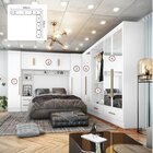 Quarto Modulado Casal Completo 6 Peças 6 Portas 5 Gavetas Com