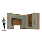 Quarto Modulado Casal Completo 6 Peças 6 Portas 5 Gavetas Com