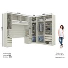 Quarto Modulado Casal Completo 9 Portas 6 Gavetas Canto Oblíq