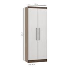 Quarto Modulado Casal Completo Selene 9 Pçs Castanho Branco M