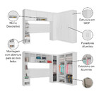 Quarto Modulado Casal De Canto 10 Portas 3 Gavetas Com Ponte