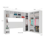 Quarto Modulado Casal De Canto 10 Portas 3 Gavetas Com Ponte