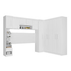 Quarto Modulado Casal De Canto 10 Portas 3 Gavetas Com Ponte